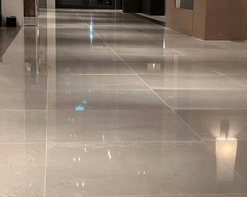Limestone floor