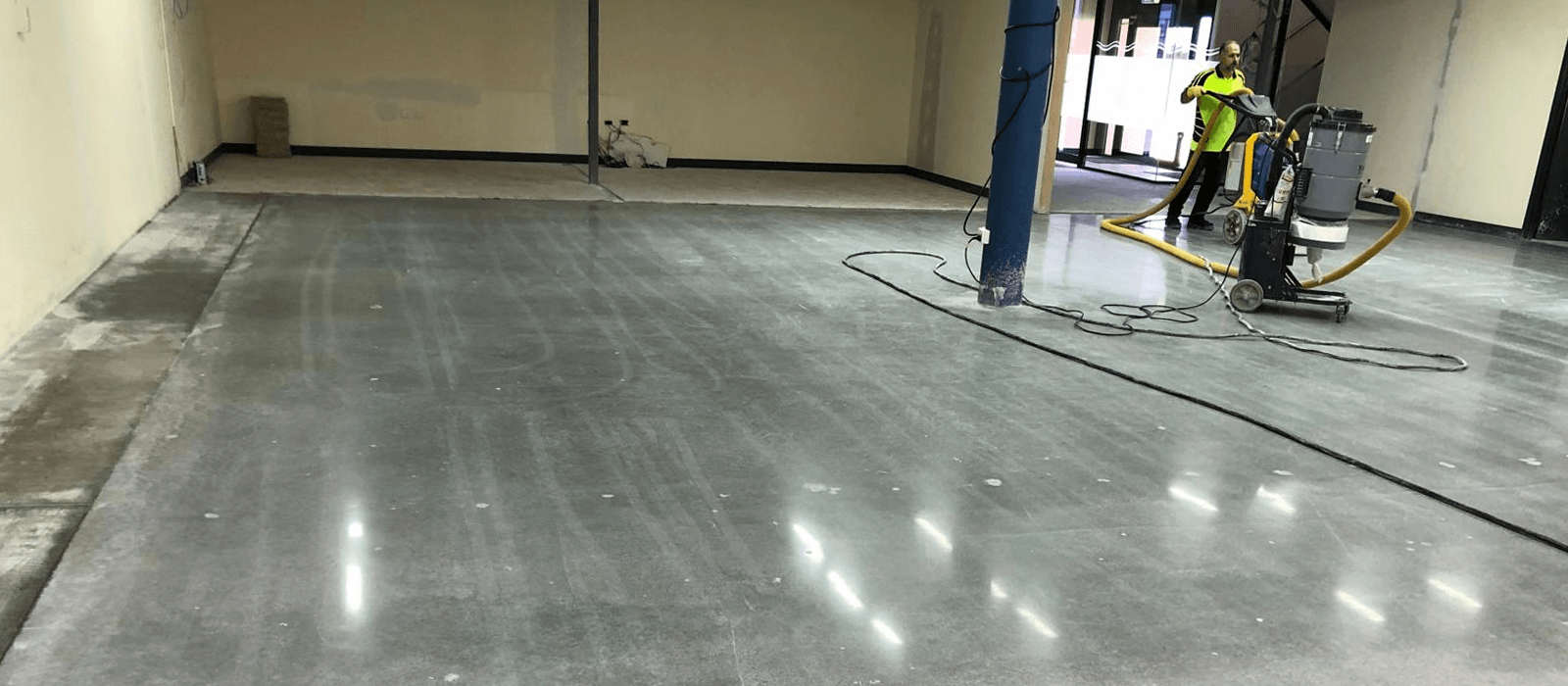 concrete floor banner