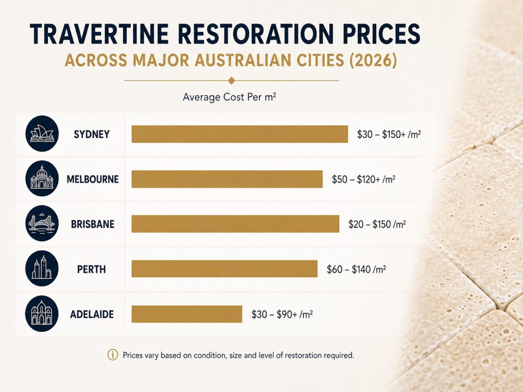 Travertine Restoration Prices Across Major Australian Cities (2026)
